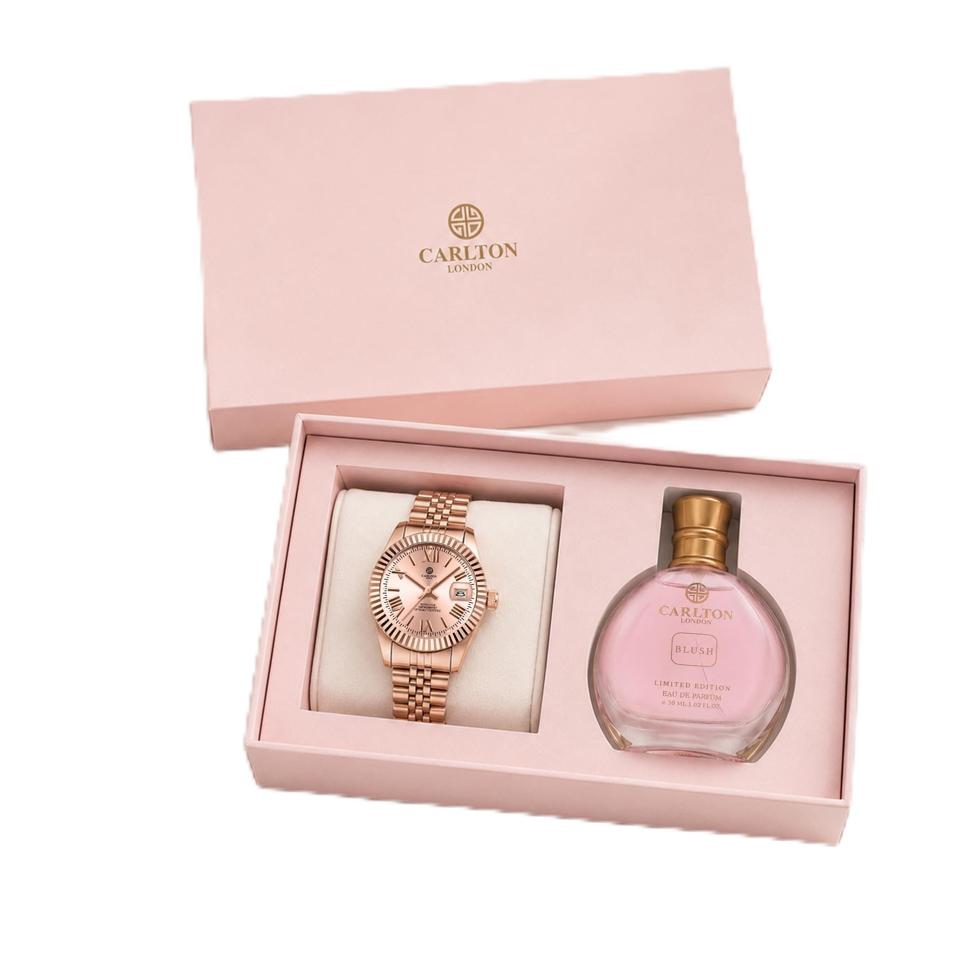 Carlton London Women’s Gift Set – Harper Gold Analog Watch & Blush Perfume 30ml for Women | Luxury Fashion Wrist Watch with Fragrance Combo | Elegant Gift Set for Birthday, Anniversary & Special Occasions-image-30