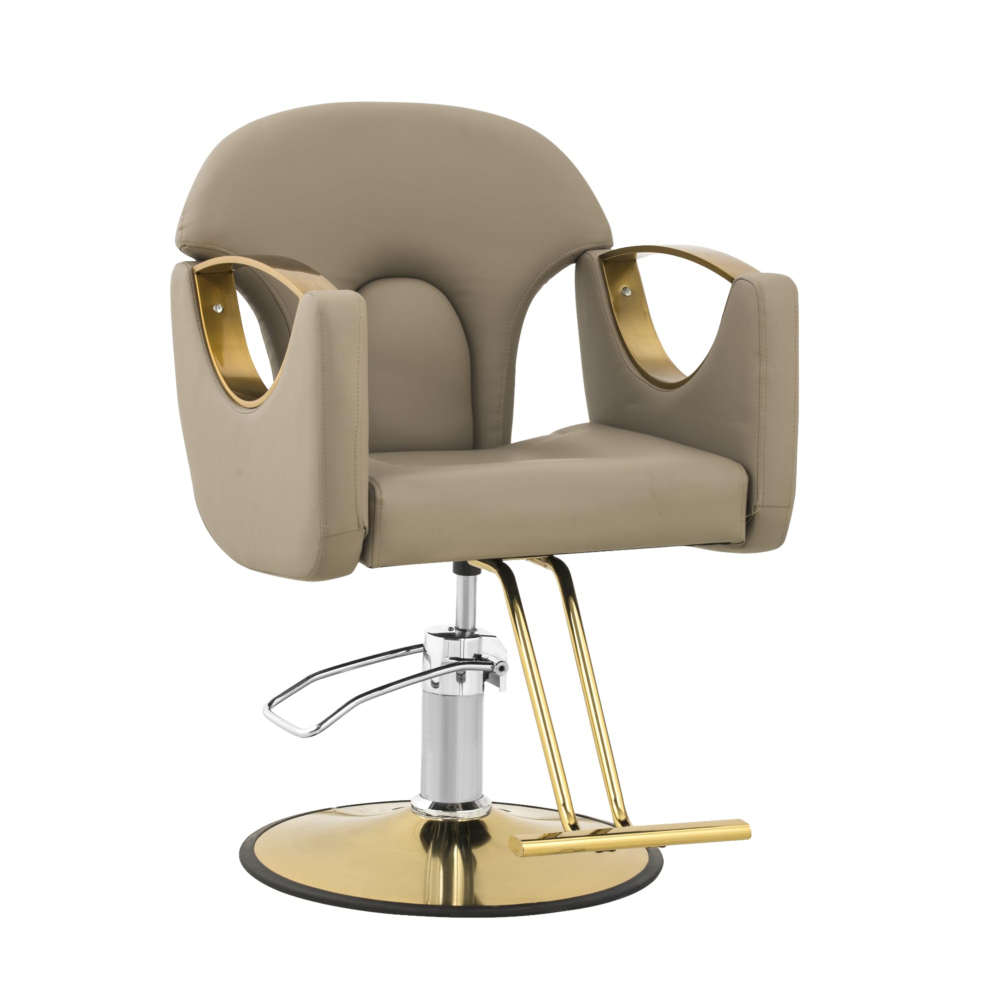 Physa Friseurstuhl höhenverstellbar mit Fußstütze Sitzhöhe 53-64 cm 180 kg Beige