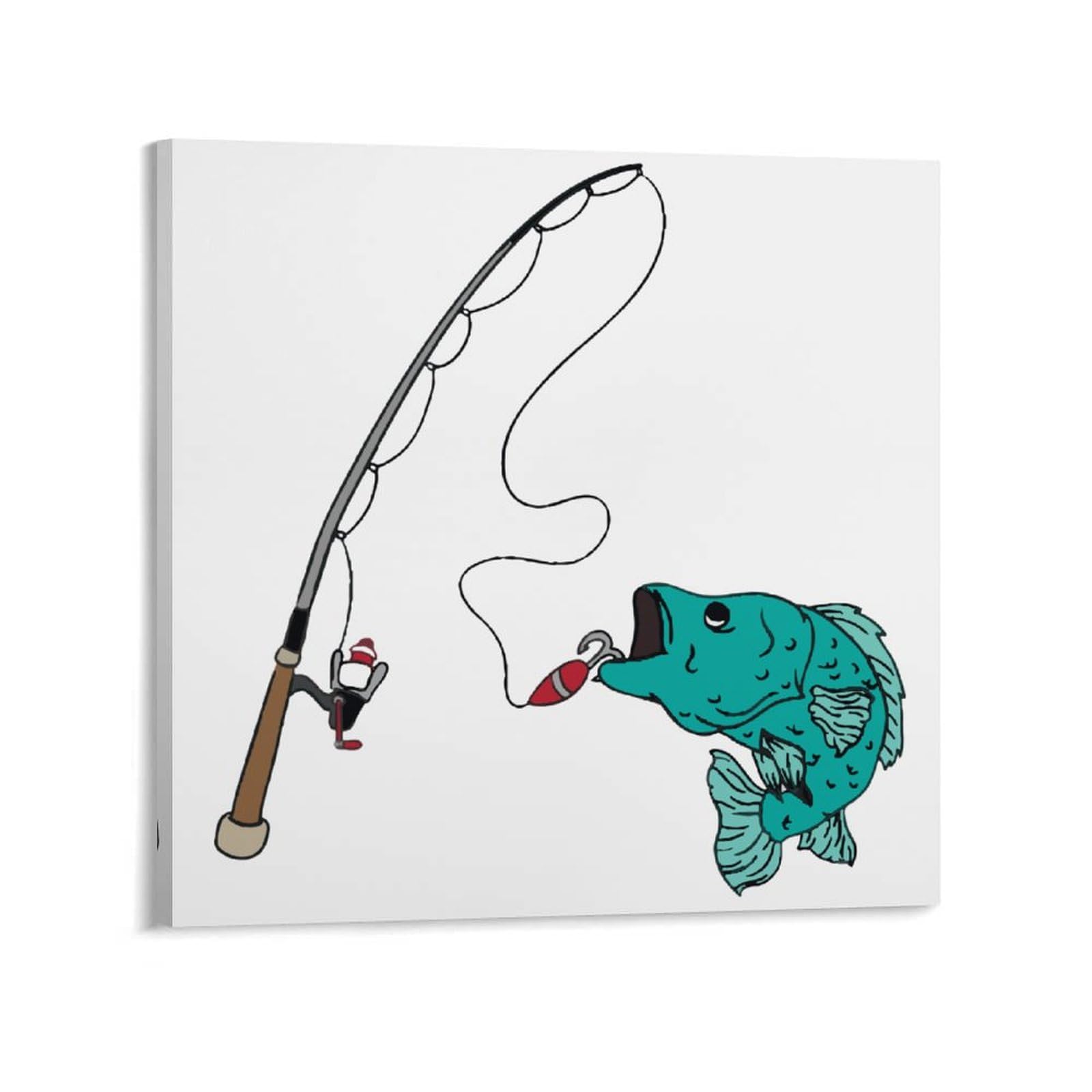 Amazon.co.jp: アートパネル 釣り 竿 フィッシュ 魚 アートフレーム