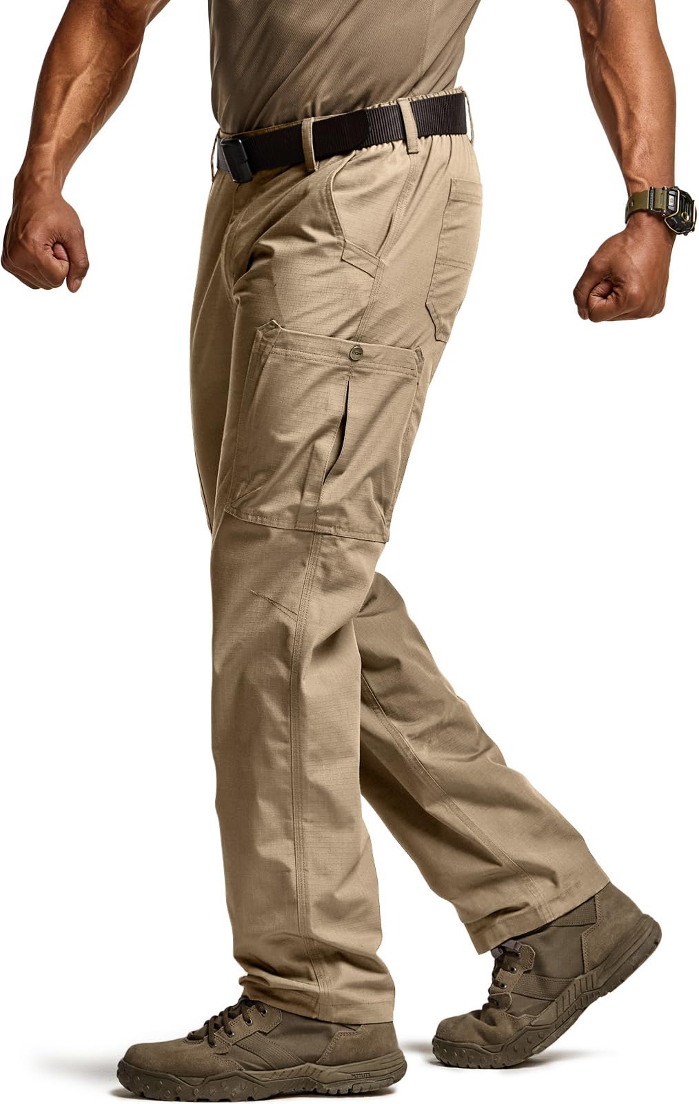 CQR Men's Military Cargo Pants, Water Resistant Ripstop Army Combat Tactical Pants, Outdoor Hunting Hiking EDC Work Pants