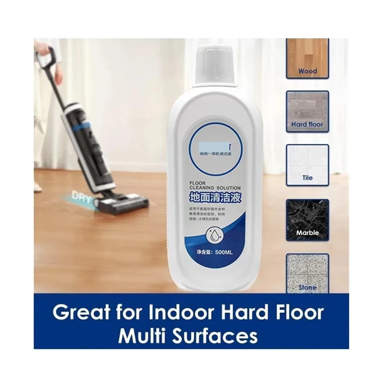Solución de Limpieza, Agente de Limpieza líquido 500ml, Compatible con Piezas de Robot Aspirador 360 S8 S8 Plus, quitamanchas(500ml*3pcs)