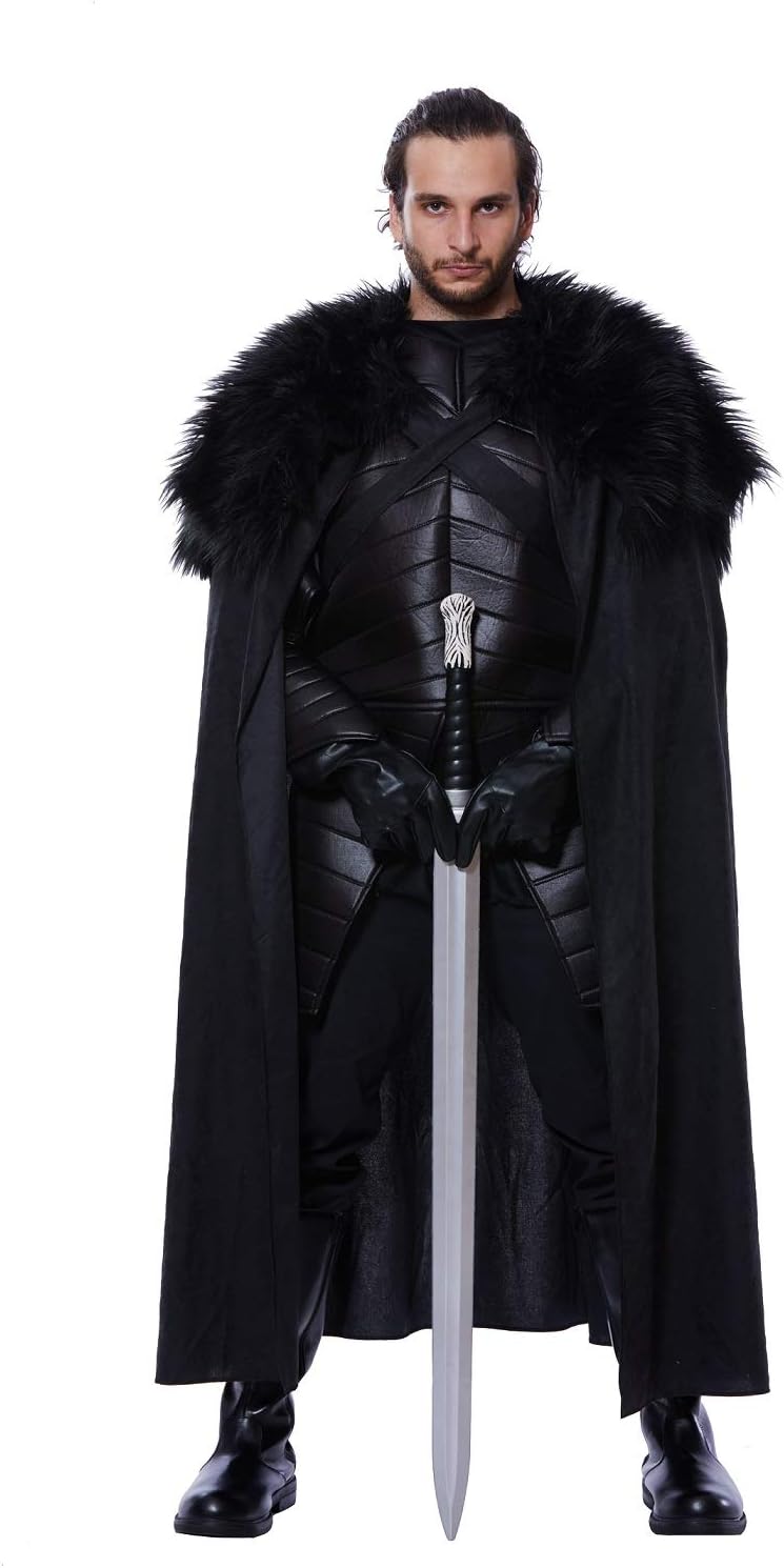 Jon Snow Costume - Game of Thrones| Cosplay, Halloween, Theme Party Full Set Outfit Cape for Adults