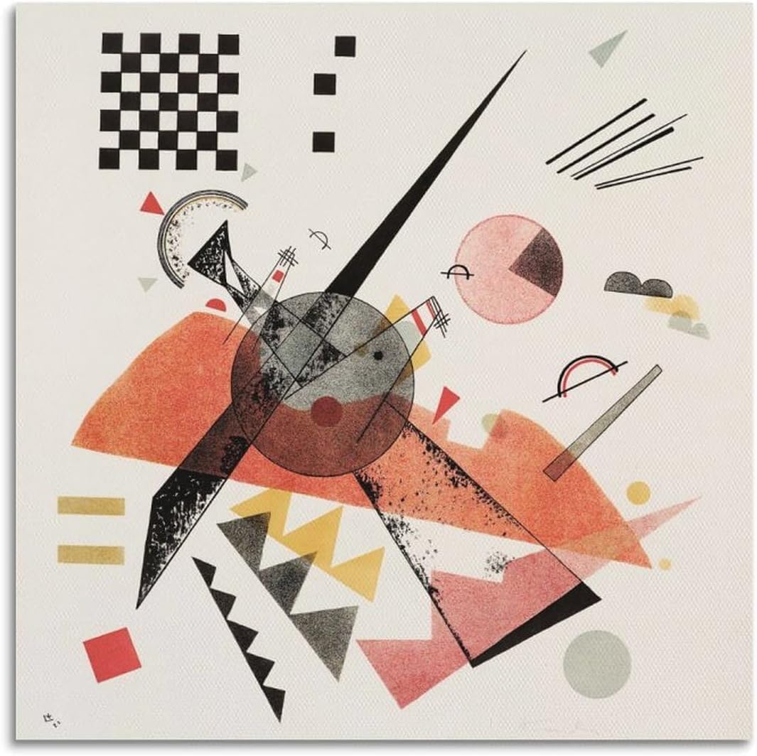 ZZYGGN GMGSW Orange (1923) by Wassily Kandinsky Canvas Poster Abstract Wall Art Painting Wassily Kandinsky Prints for Home Picture Decor 50x50cm Frameless
