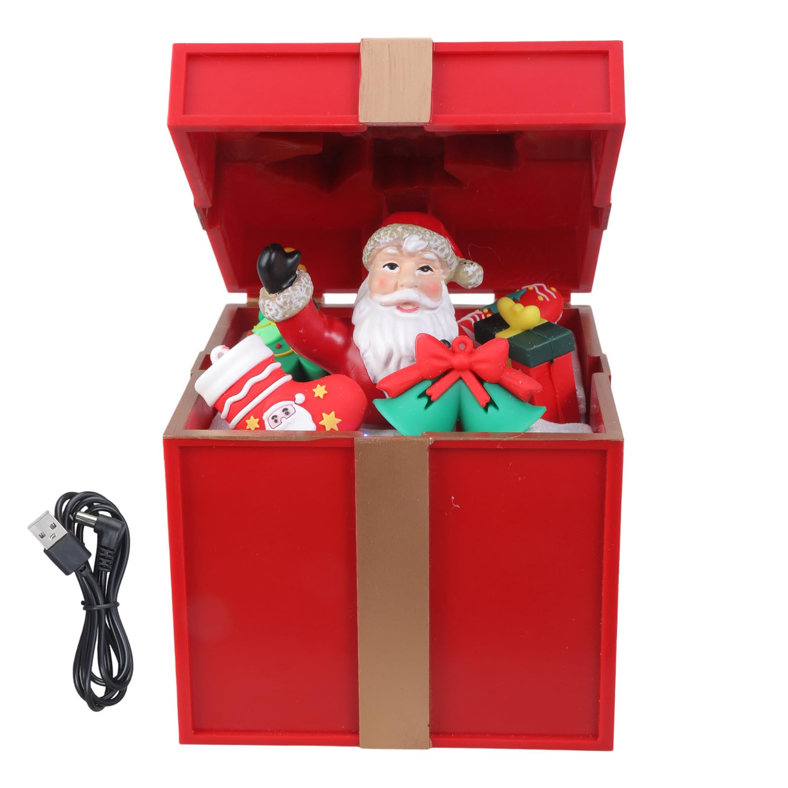 Cajas de música navideñas de PC reutilizable con acabados premium