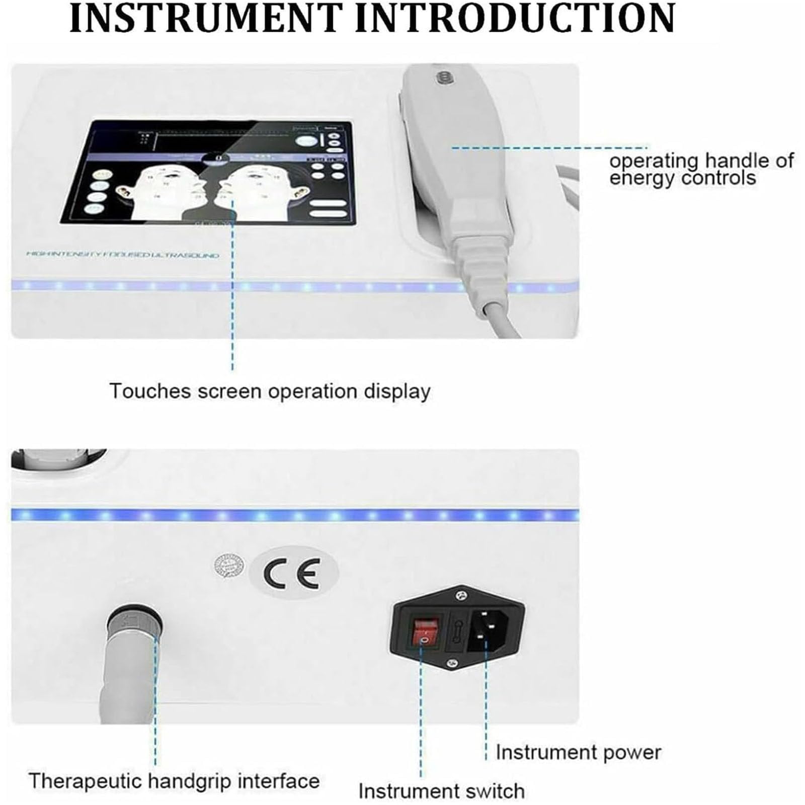 3D HIFU Anti Wrinkle Face Lift Skin Tightening Beauty Machine, Skin Tighting Body Slimming Machine bezpieczną i bezbolesną dla przeciwzmarszczkowych,5head