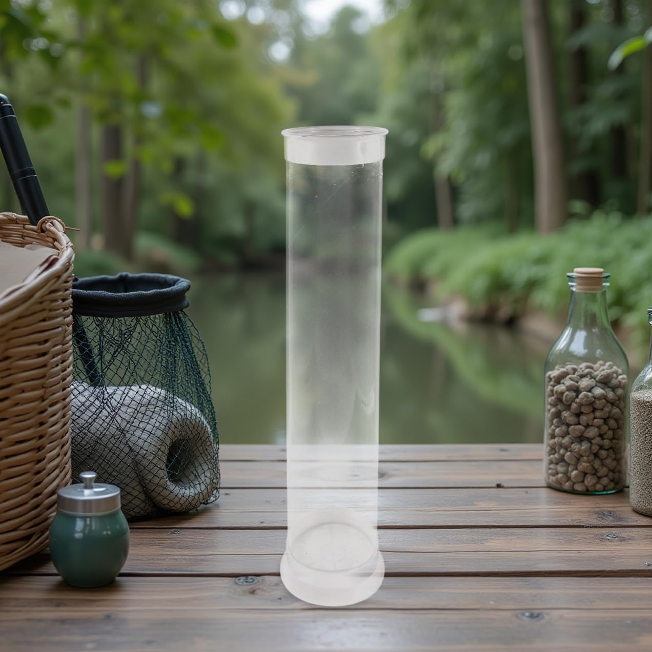 Tubo de Ajuste PVC Transparente 5x20 Pulgadas para Flotador de Pesca