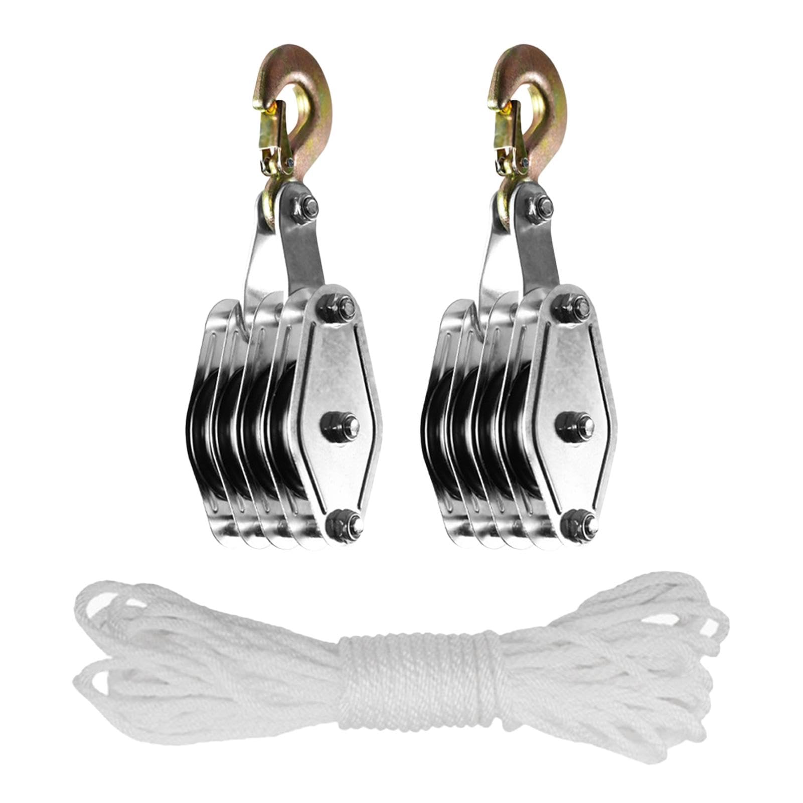 Tie Down Rope Pulley, Appendiabiti a 4 ruote, Puleggia di sollevamento a baldacchino, di puleggia a corda da 65 piedi, Puleggia leggera per, Sollevamento della corda resistente,