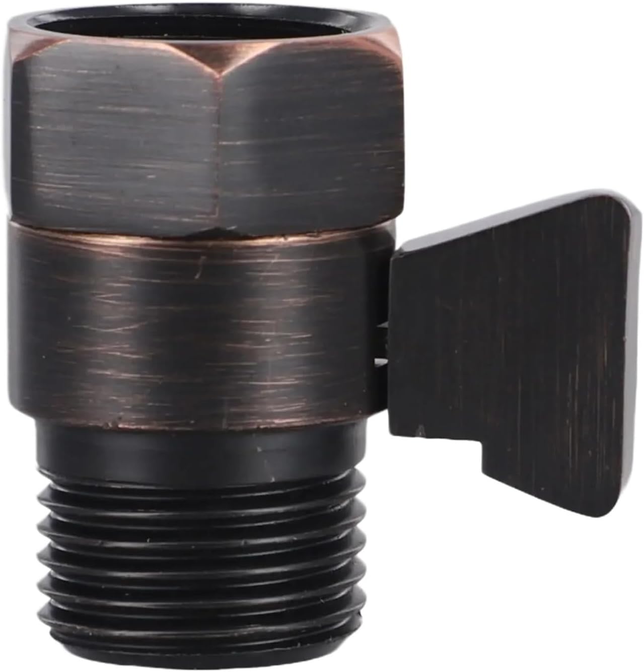 Black Home Solid Brass Flow Quick Control Shut-OFF Valve Shower Head Water Saver Junction