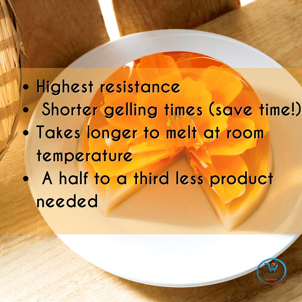 La Tiendita Essentials 300° Bloom Gelatin (2lb) beef unflavored gelatin powder, strongest