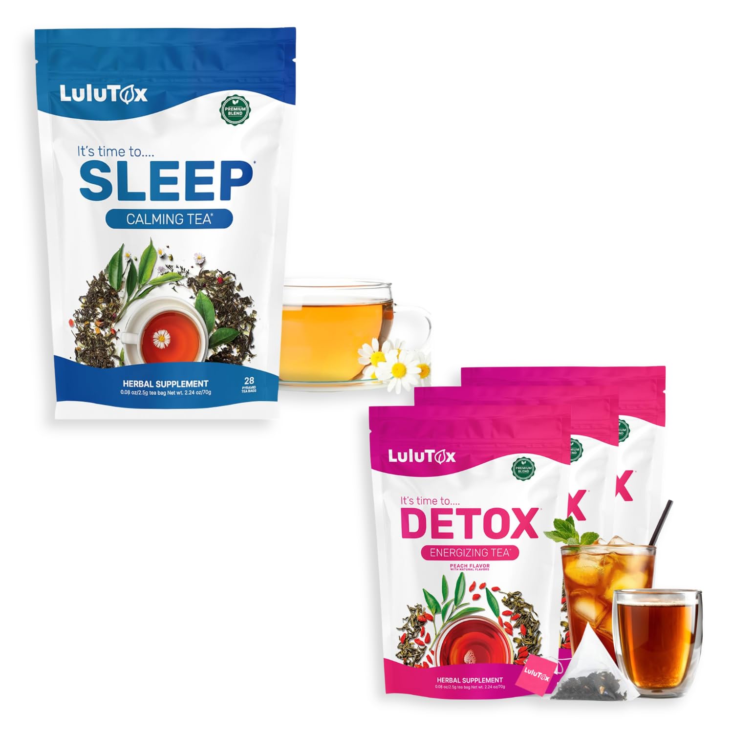 Amazon.com : Lulutox Herbal Tea Bundle – Chamomile Lavender Herbal