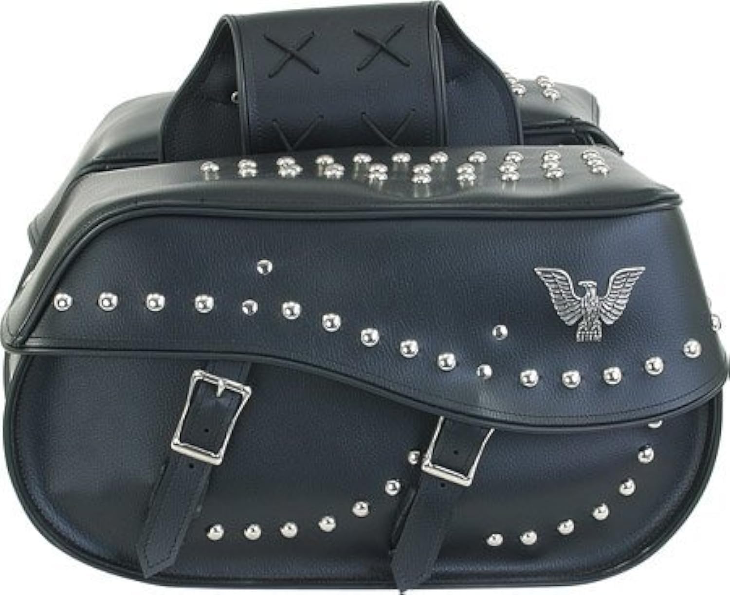 Motorcycle Detachable Saddlebags Large Bags with Studs for Harley Davidson