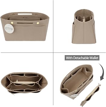 Handbag Organizer Insert for Tote Bag Handbag Organizer for Large and Small Shoulder Bags LE PLIAGE Top Handle S/M Beige, L