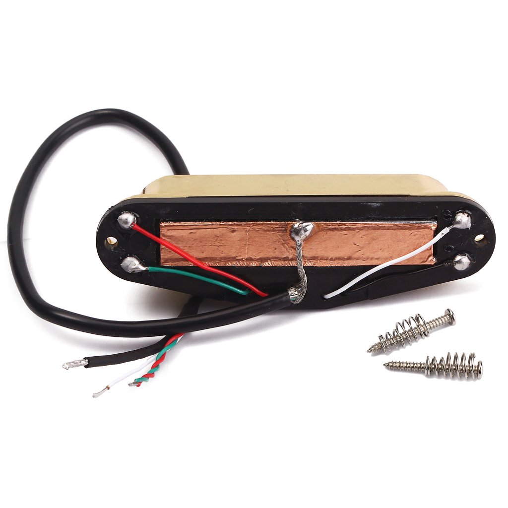 E-Gitarre Dual Hot Rail Humbucker Pickup Single-Coil-Größe Gitarren-Tonabnehmer für Fender Squier ST E-Gitarre Ersatz (Gold)