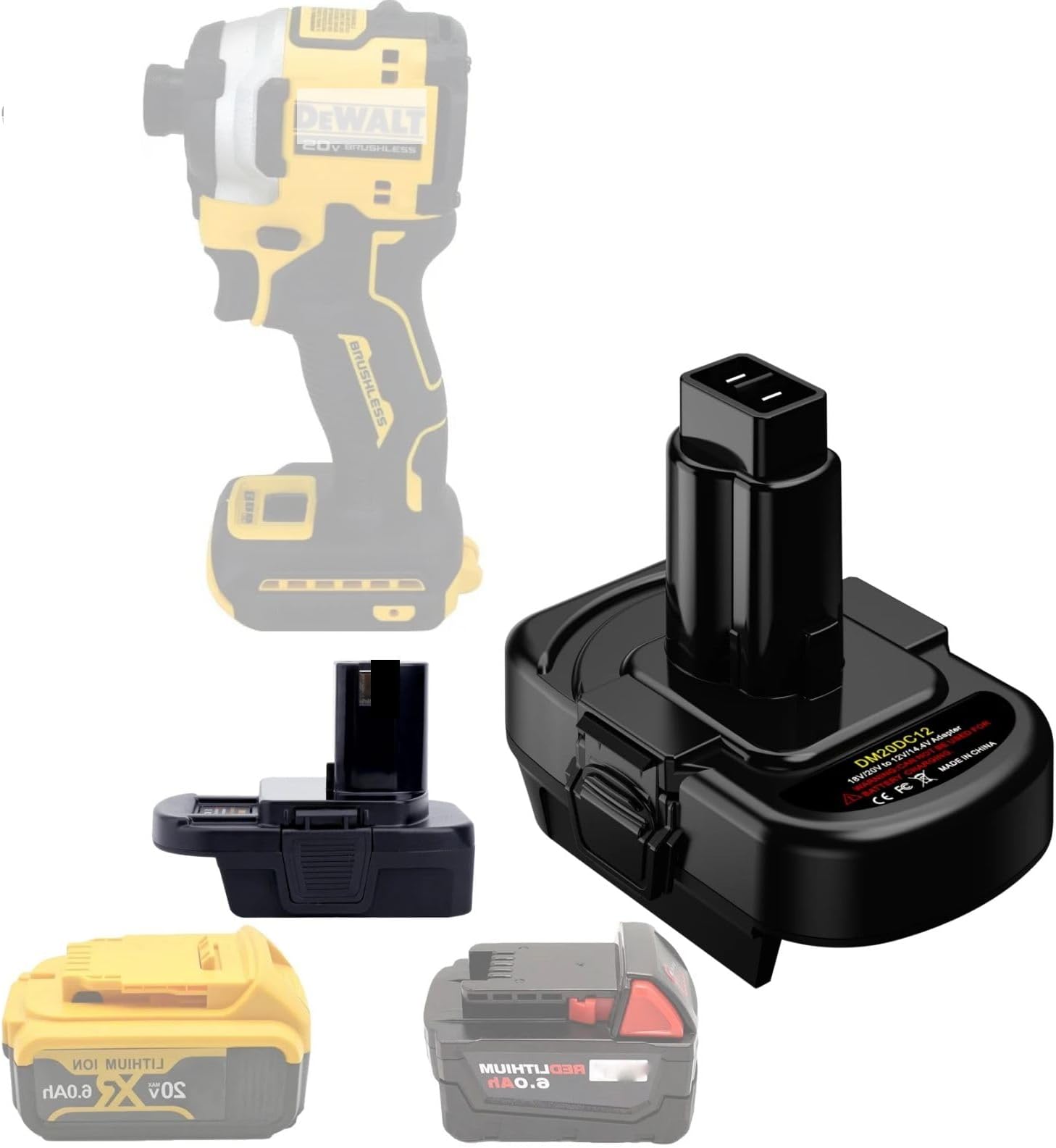 Aazon.co: YWLKJ For DeWalt Battery Adapter, Convert For DeWalt 20V - View #4