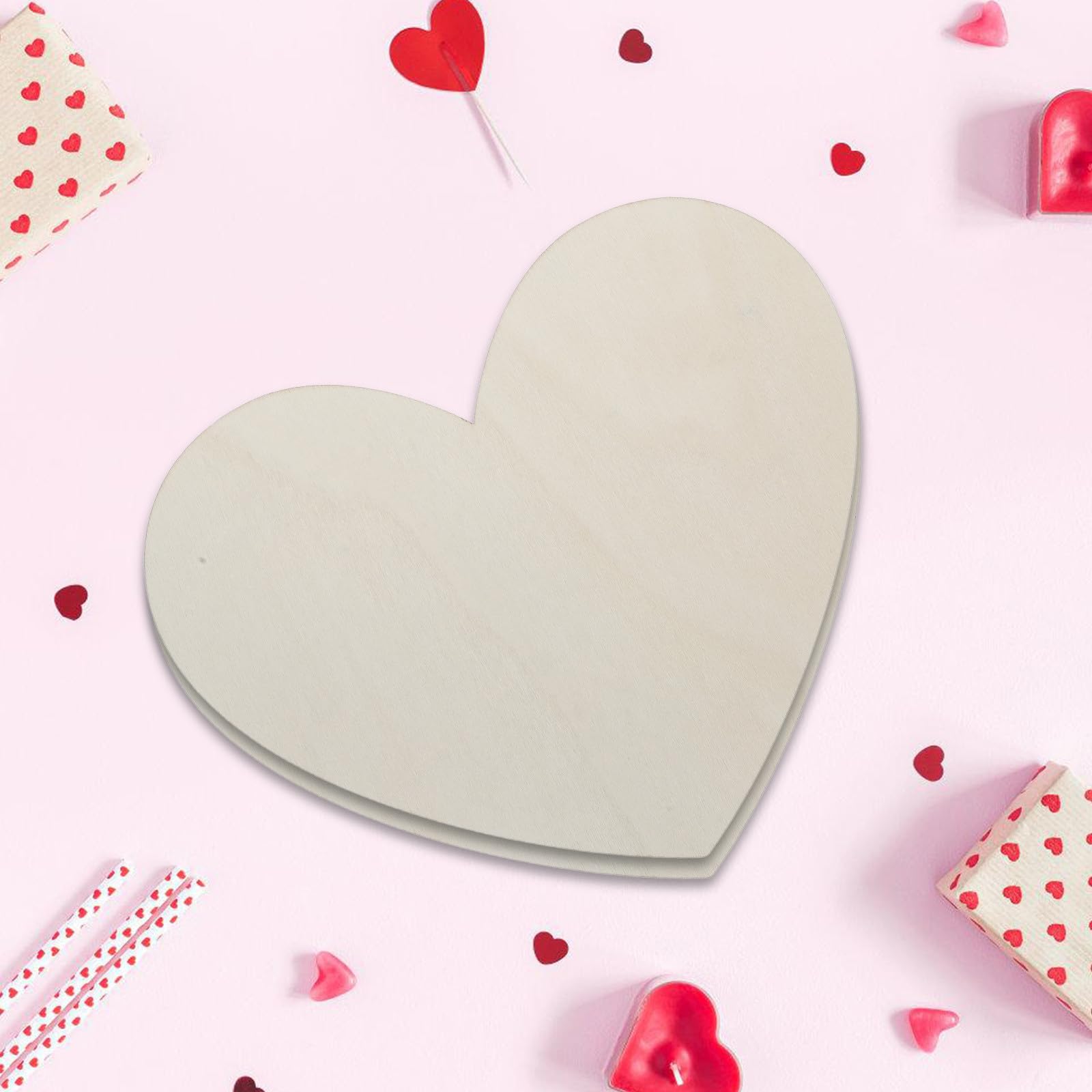 SHINEOFI 30 Stück Herzförmige Holzherz Dekorationen mit Glatter Oberfläche Blankes Design für Selbstgemacht Bastelarbeiten und Hochzeitsdeko zum Valentinstag