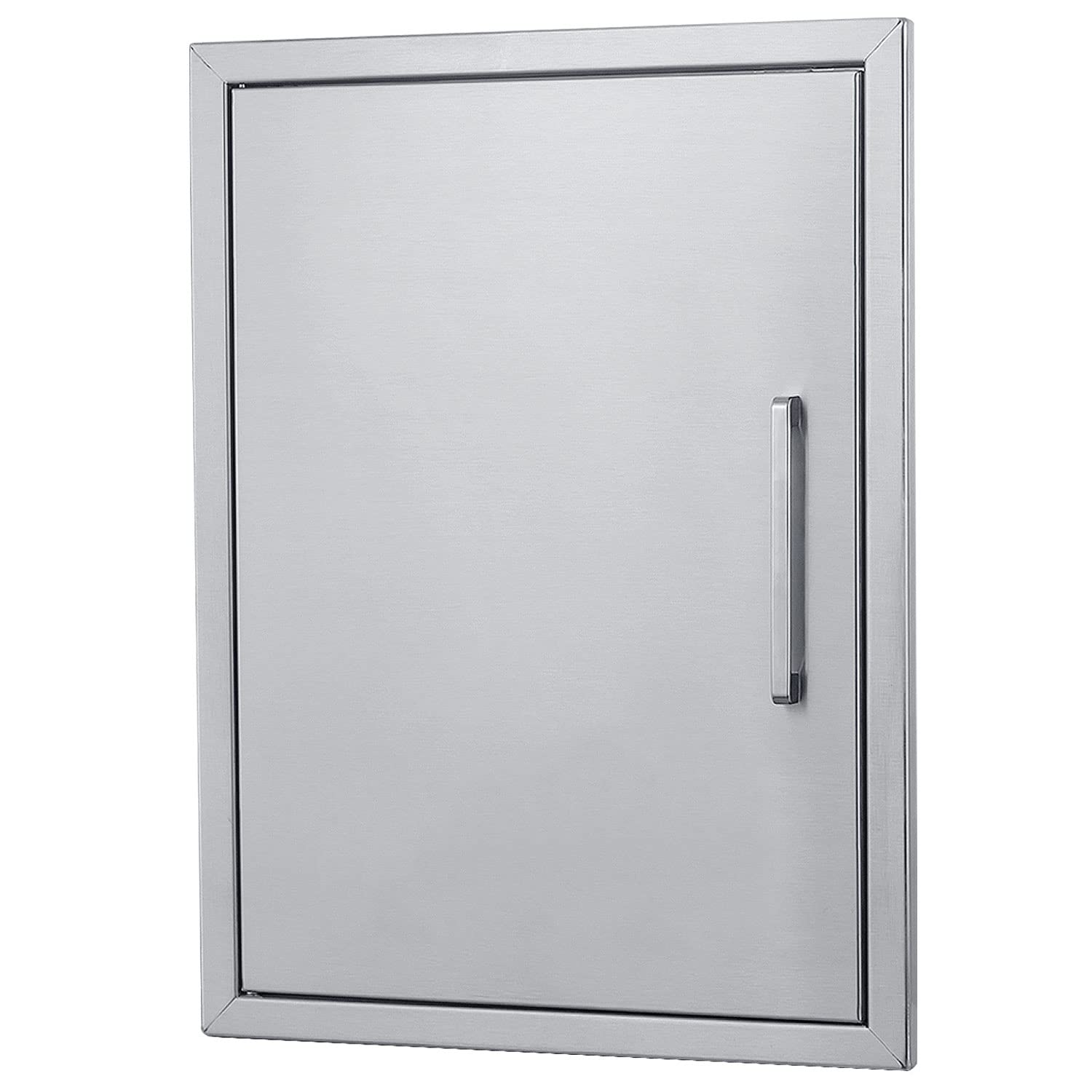 BBQ Access Door Stainless Steel, Overall-Size:17" W 23" H Single Door Reversible Open Left or Right, Flush Mount for Outdoor Kitchen
