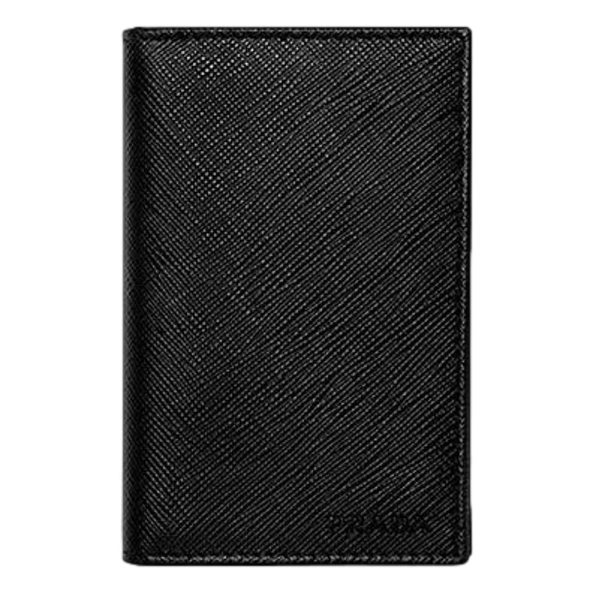 Prada Wallets for Men -Mens Saffiano Leather Vertical Card Black Holder 2MC101 Men Wallet