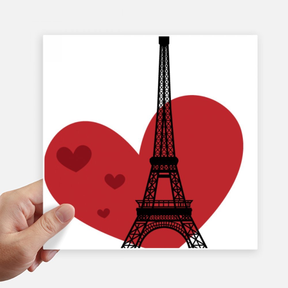 Sticker Tour Eiffel pour Customiser Valise Rayée et Grand Ordinateur Pack de 4 Carrés