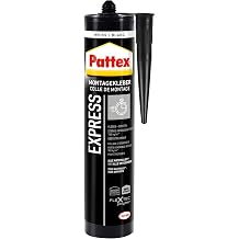 Pattex Montage Express, Strong mounting Adhesive for Quick bonding, Universal Adhesive for All Materials, Building Adhesive with Strong Initial Adhesion, 1 x 440 g Cartridge
