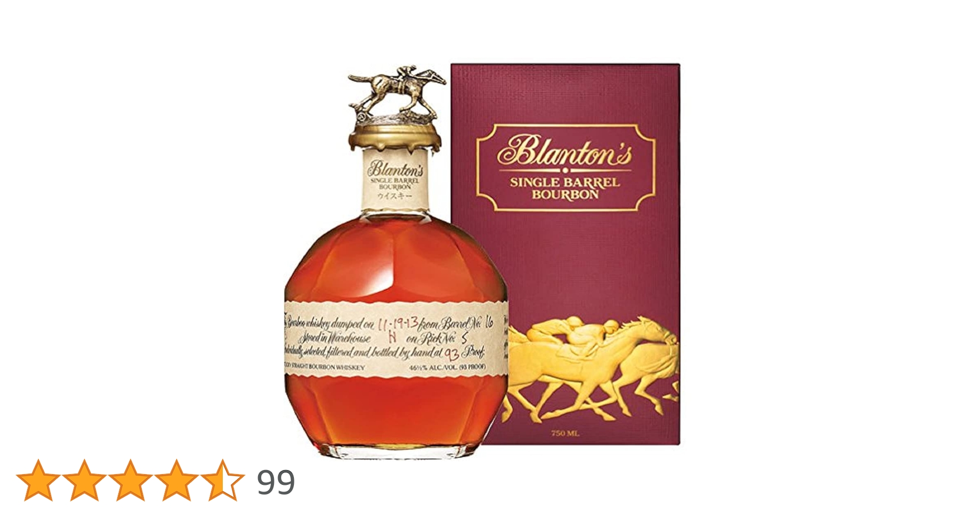 Blanton's シングルバレルバーボン 750 ML Amazon.co.jp: ブラントン 【シングルバレル バーボン