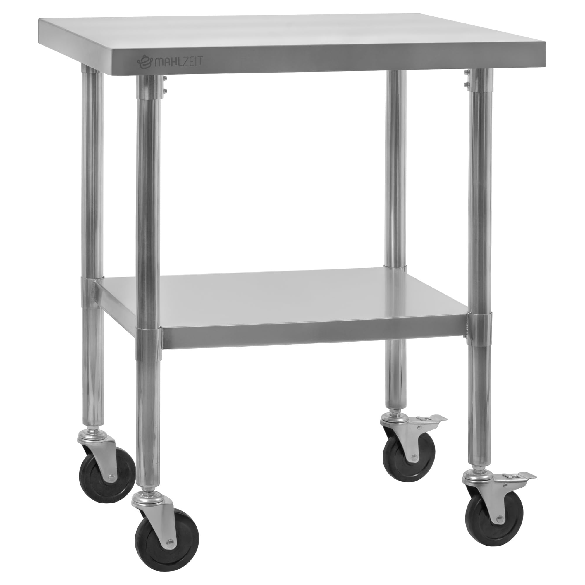 Mahlzeit Tavolo in Acciaio Inox da Lavoro per Cucina e Ristorazione, Preparazione Professionale (70 x 60 x