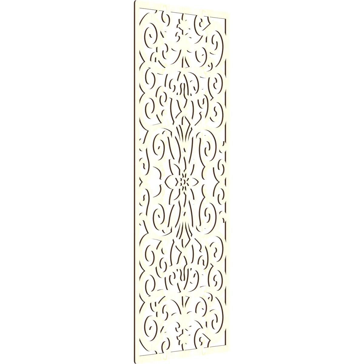Buel Decorative Pierced Fretwork Wood Wall Panels, 31 3/8"W x 79 3/8"H x 1/4"T, Red Oak