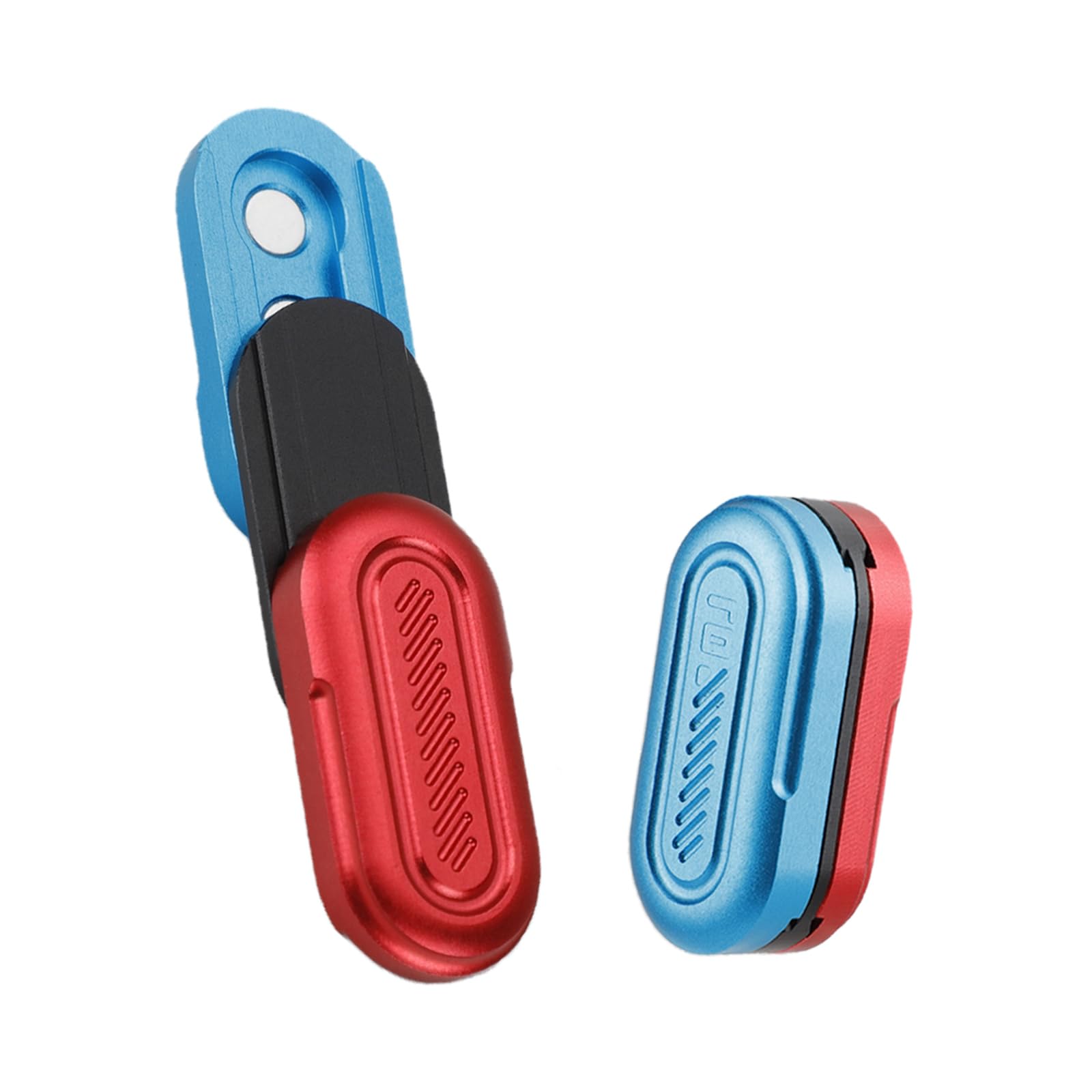 Moruna 金属製 カプセル型 ミニチュア フィジェットトイ ADHD おもちゃ 大人用 ストレス解消 手遊び 暇つぶし フィジット用 (レッドブルー)