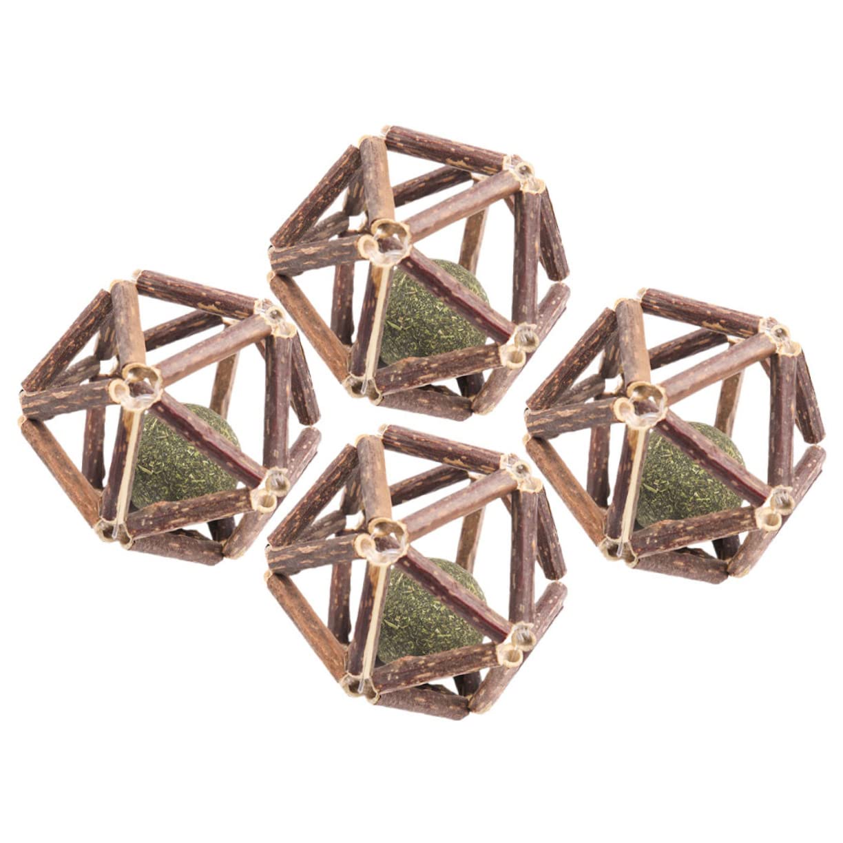 Toddmomy 12pièces Jouets à Mâcher pour Chats Herbe à Chat Boules De Catnip Actinidia Polygama pour Nettoyer Les Dents Et Améliorer La Digestion