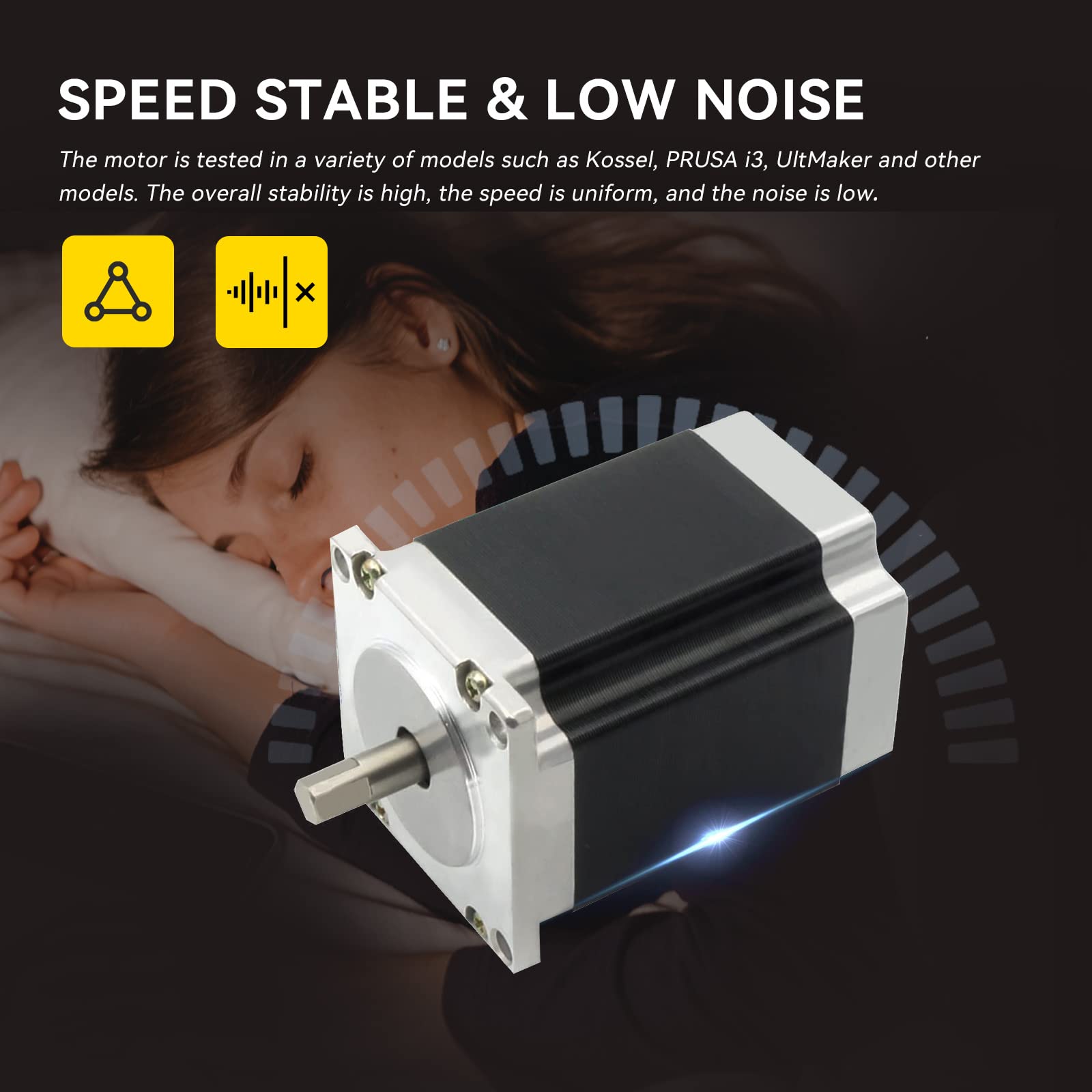 RATTMMOTOR Nema - Motore passo-passo 23, 1,8 Nm, 3 A, 1,8 gradi, 4 fili, 57 x 76 mm, per stampante 3D/fresatrice CNC