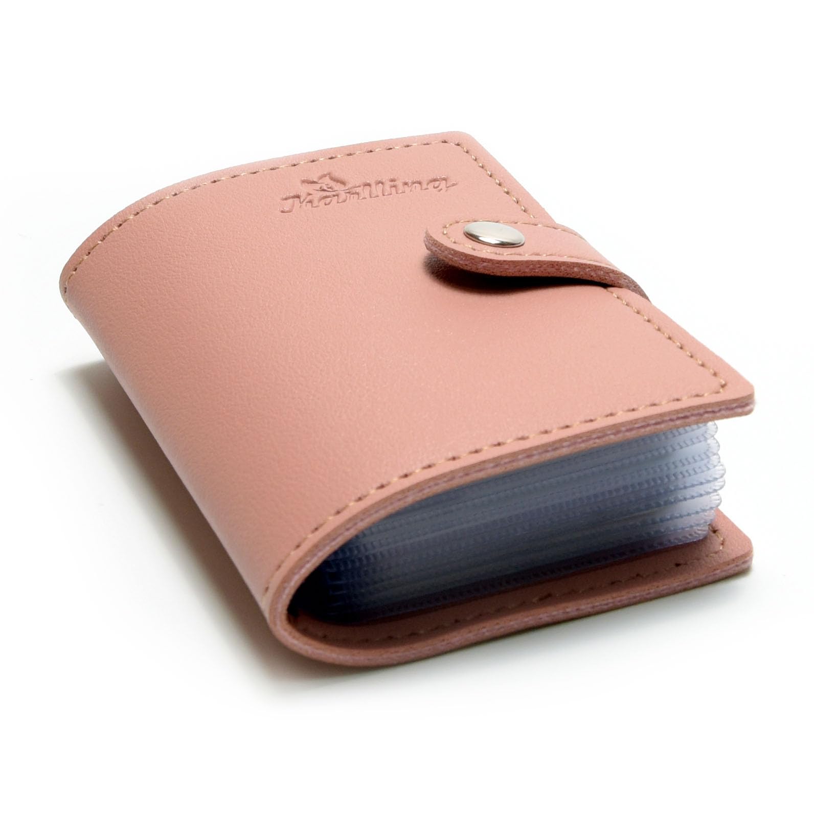 Karlling Soft Leather Case Wallet Bag Holder for 20 Credit Cards (Pink)