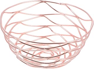 Alipis Cesta de Metal para Patatas Fritas Cesta para Servir Aperitivos Resistente Accesorio de Cocina Color Oro Rosa para Ocasiones Especiales