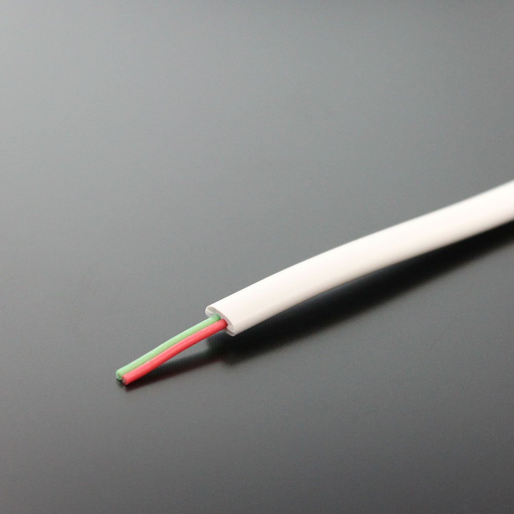 Telephone Cord CMJ-100WH2 Modular Cable (Winding), 0.1 inch (2.4 mm) Thick, 6 Poles, 2 Cores, White, 328.4 yd (100 m), Tarrows