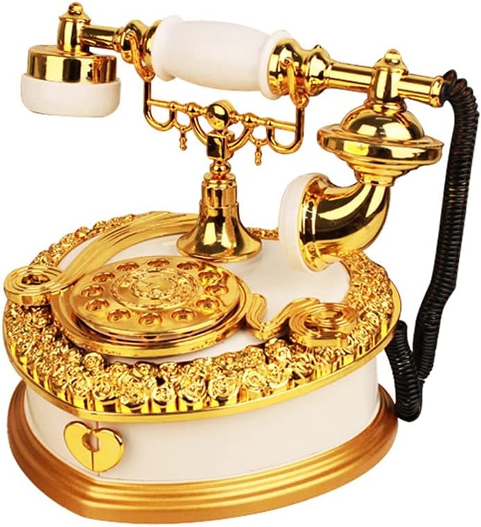 Retro Machine Music Box with Storage Function Vintage Desk Decor for Kids Adult (Color : Black) (White)