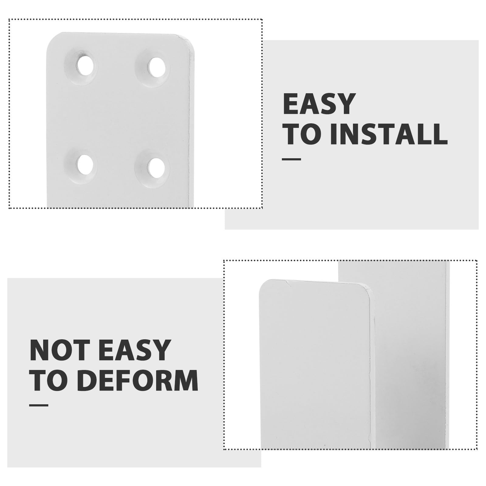 Supports de Barricade en Acier Blanc pour Porte de Sécurité Lot de 2 Pièces, Offrant Stabilité et Sécurité Renforcée pour Portes Commerciales