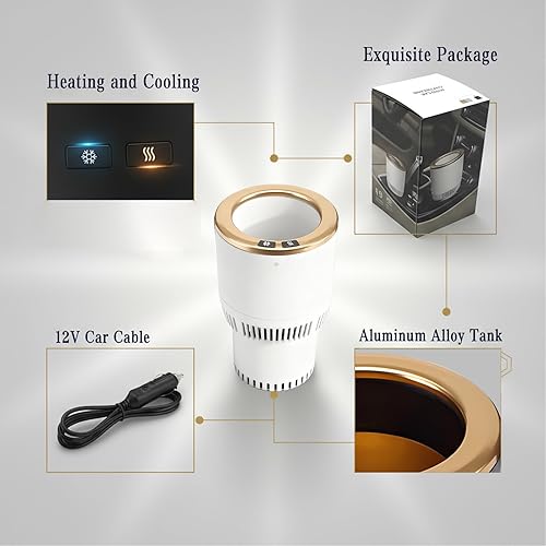 Miniatura 4 de Enfriador de vasos de automóvil 2 en 1, con control inteligente de temperatura, soporte para taza de café de viaje, soporte inteligente para vasos
