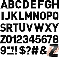 Vista 1 de 184 Piezas Calcomanías de Letras de Vinilo Grandes de 6" Alfabeto Grande Números y Símbolos Calcomanías Autoadhesivas Removibles Calcomanías