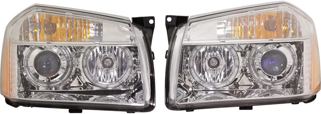 For Dodge Magnum 2005-2007 Headlight Assembly Projector Chrome | Replacement for CH2505120