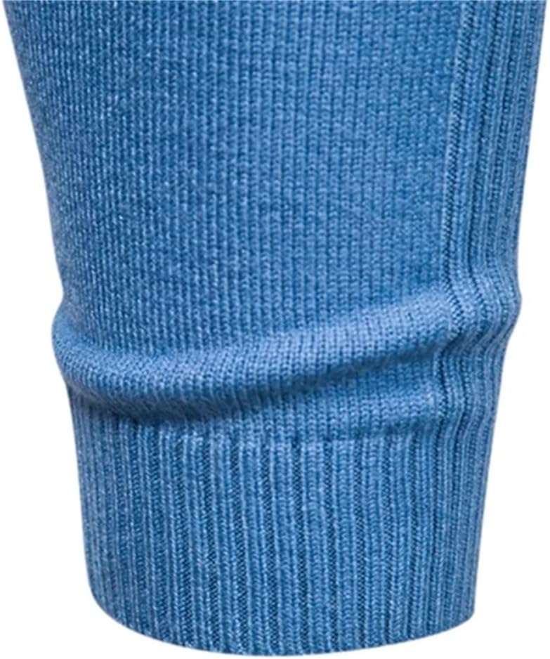 Winter Thickened Pullover Men's O-Neck Solid Color Long-Sleeved Warm Slim Sweater Men's Clothing