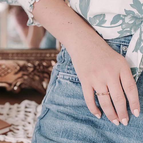 Miniatura 5 de Honeycat Anillo ajustable Chainlink en oro, oro rosa o plata Joyería minimalista y delicada