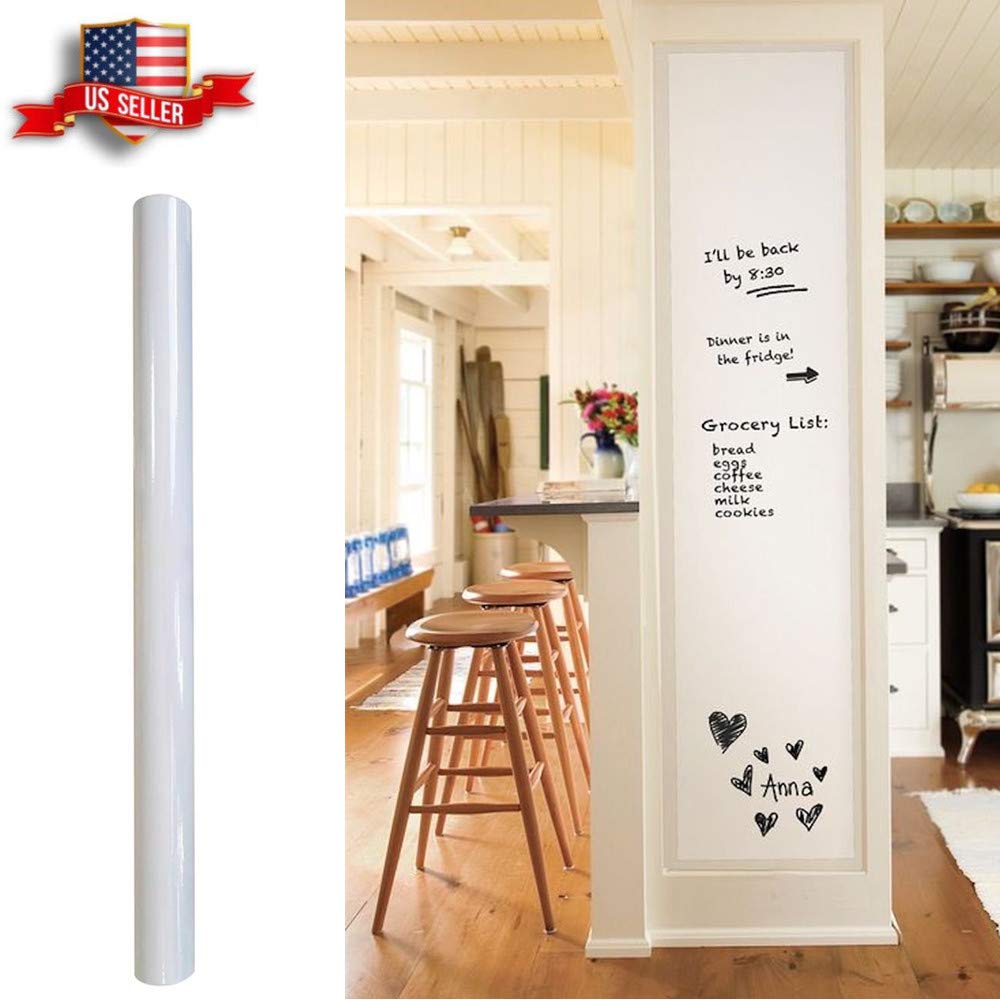 YALEEE 6.6FT Chalkboard Wall Sticker Blackboard Removable Chalk Board Contact Paper Decoration for Home Office Bedroom Class School (White)