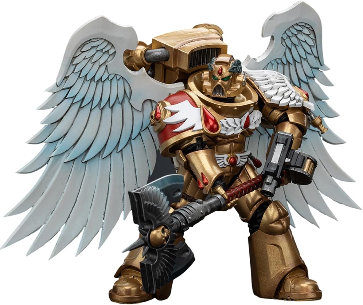 JOYTOY Warhammer 40,000 1/18 Blood Angels Sanguinary Guard with Encarmine Axe Collection Model Birthday Gift 4.8 Inch JT6250