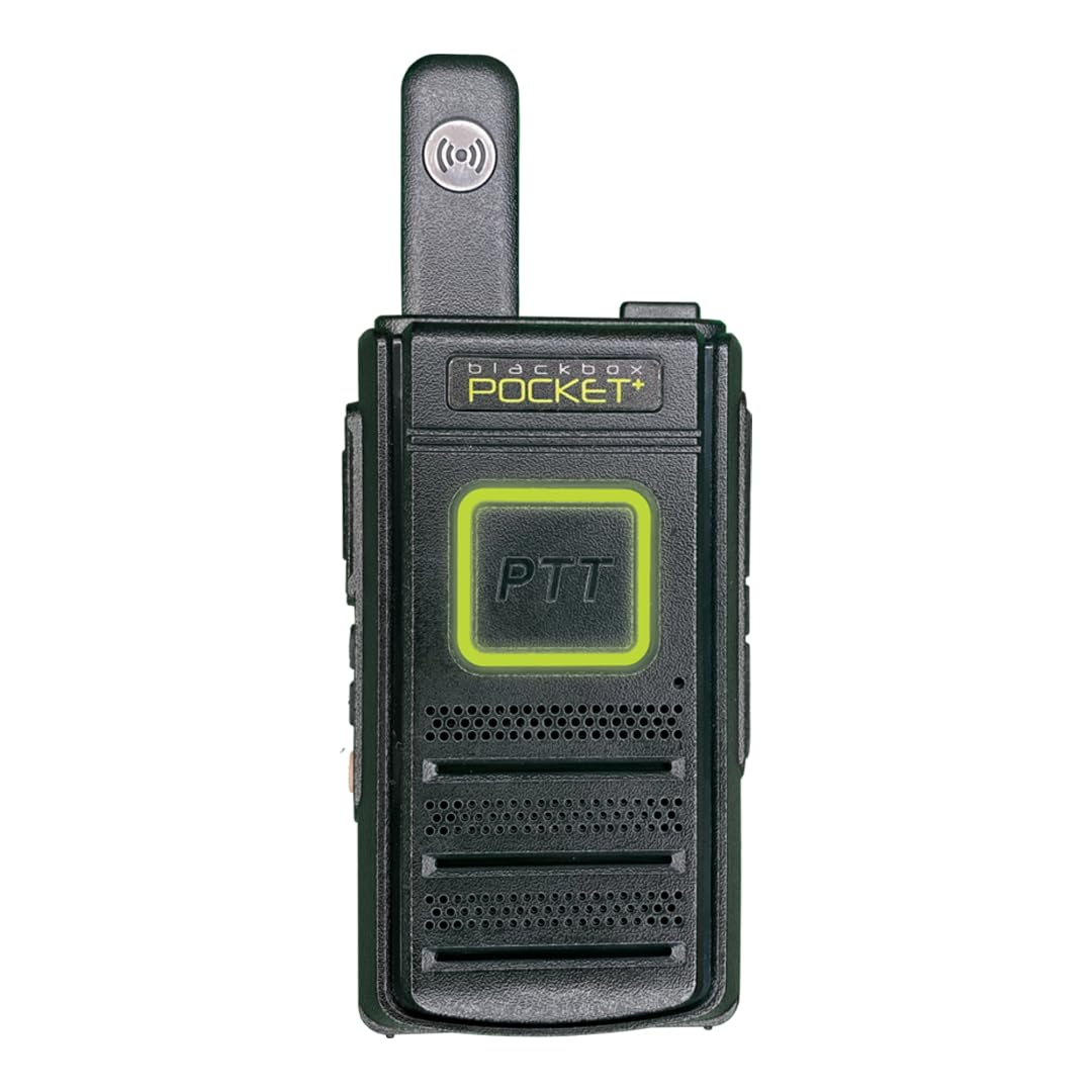 Blackbox Pocket+3G 2-Way UHF Radio; 400-470 mhz; 16 Channels; Scan Function; Battery Saver; Squelch Level Adjustment; Low Battery Warning; 1.5W Output; Large PTT Button; TX End Tone