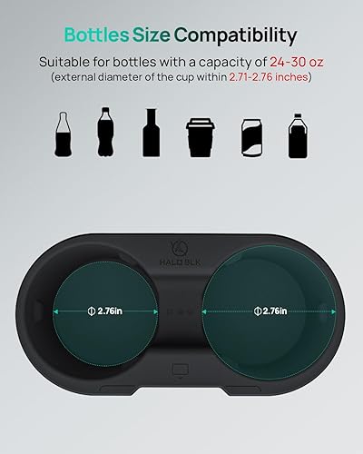 Miniatura 9 de HALOBLK Soporte para taza de consola central para Tesla Modelo 3 Modelo Y 2023, 2022, 2021, extraíble y lavable, silicona de grado alimenticio con