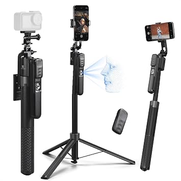 K&F CONCEPT Perche Selfie 180cm Trépied AI 360°