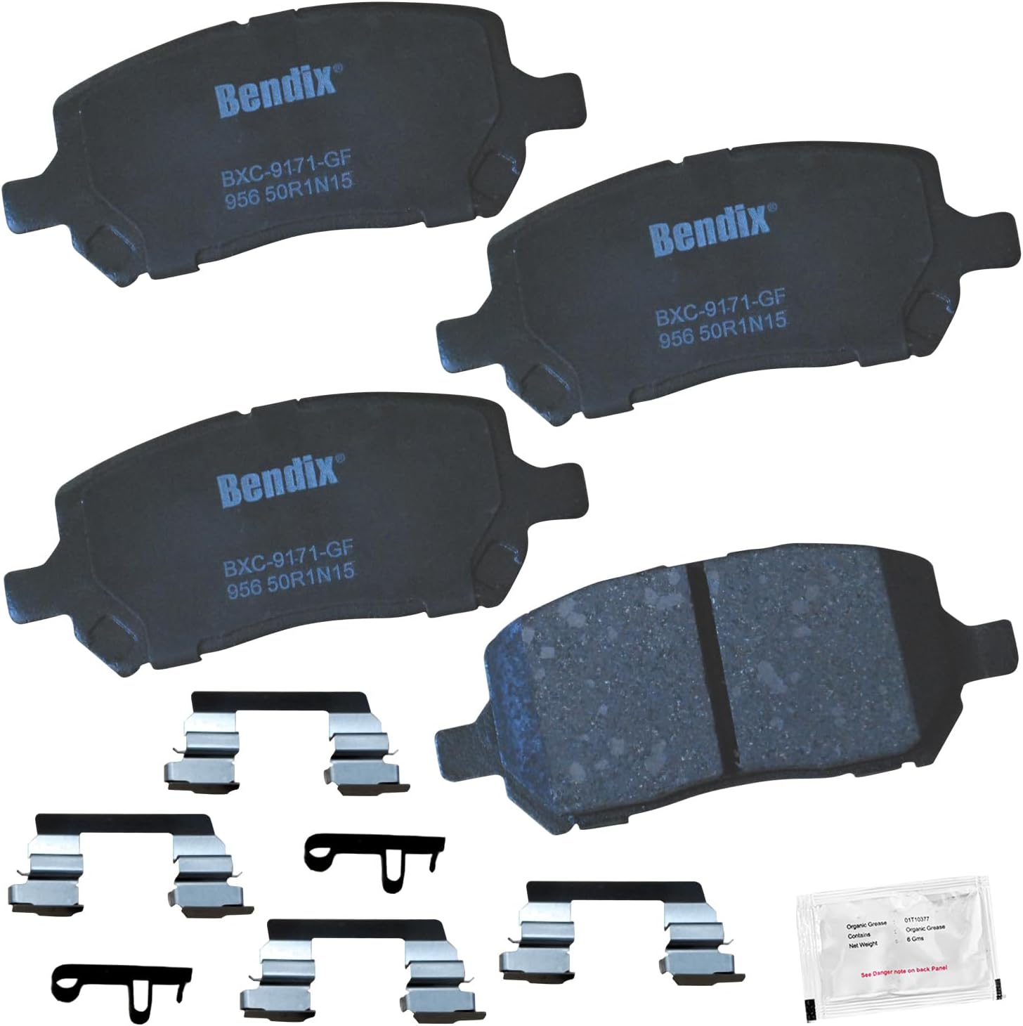 Bendix Priority1 CFC956 Ceramic Front Brake Pads for Chevrolet Cobalt 2010-2005, Pontiac G4 2006-2005, G5 2010-2007, Pursuit 2006-2005, Saturn Ion 2007-2003