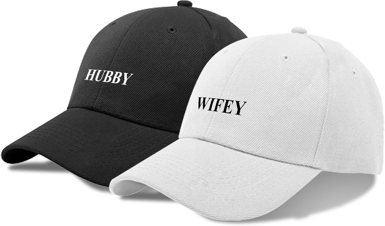 Hubby and Wifey Hats | Honeymoon Essentials & Engagement Gifts for Couples - Image 2