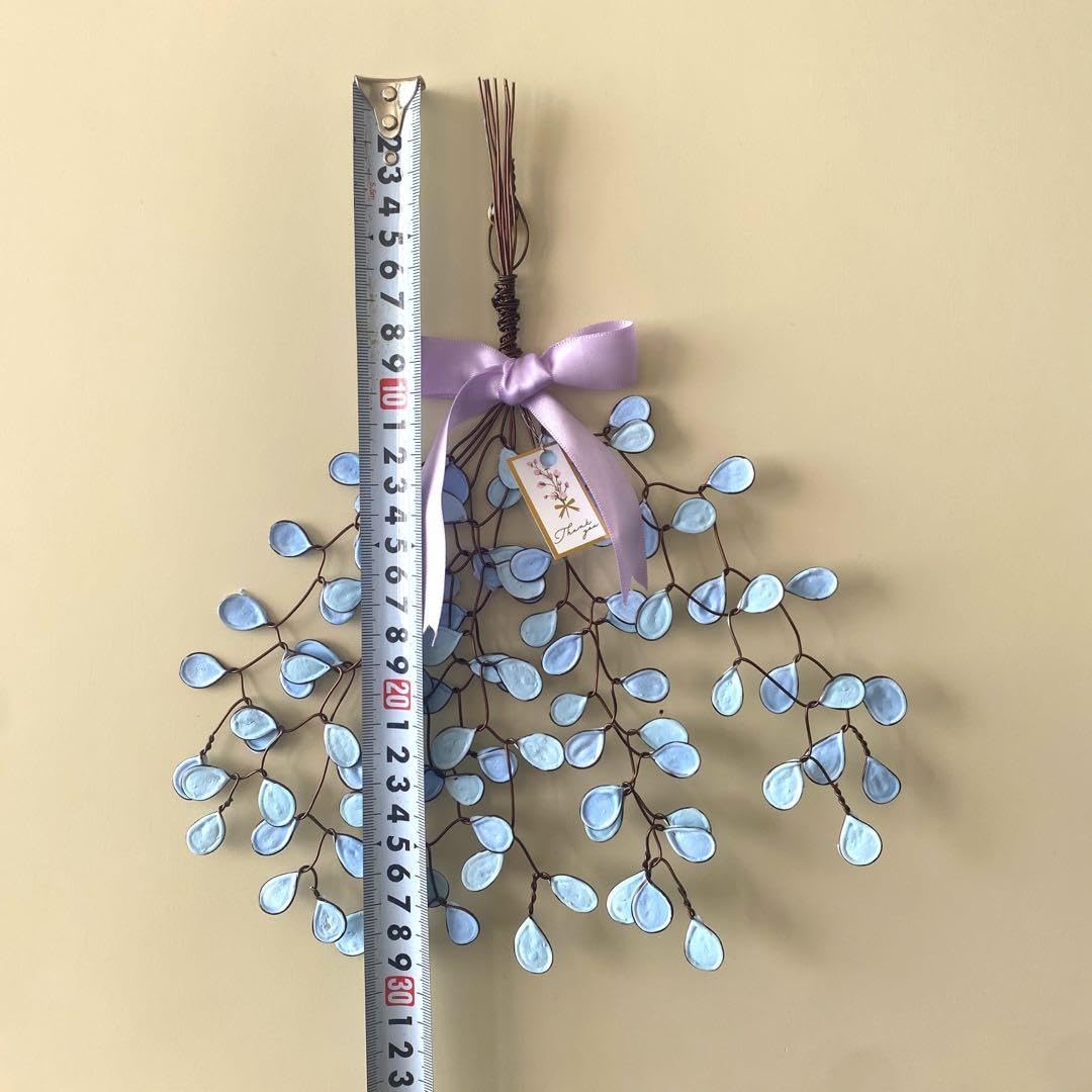 Amazon | 壁飾り ブーケ ワイヤーアート ワイヤークラフト 青 雫