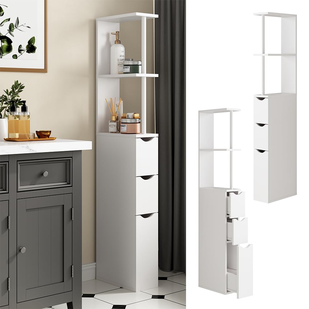 Vicco Mobile da bagno Vera, Bianco, 15 x 137 cm