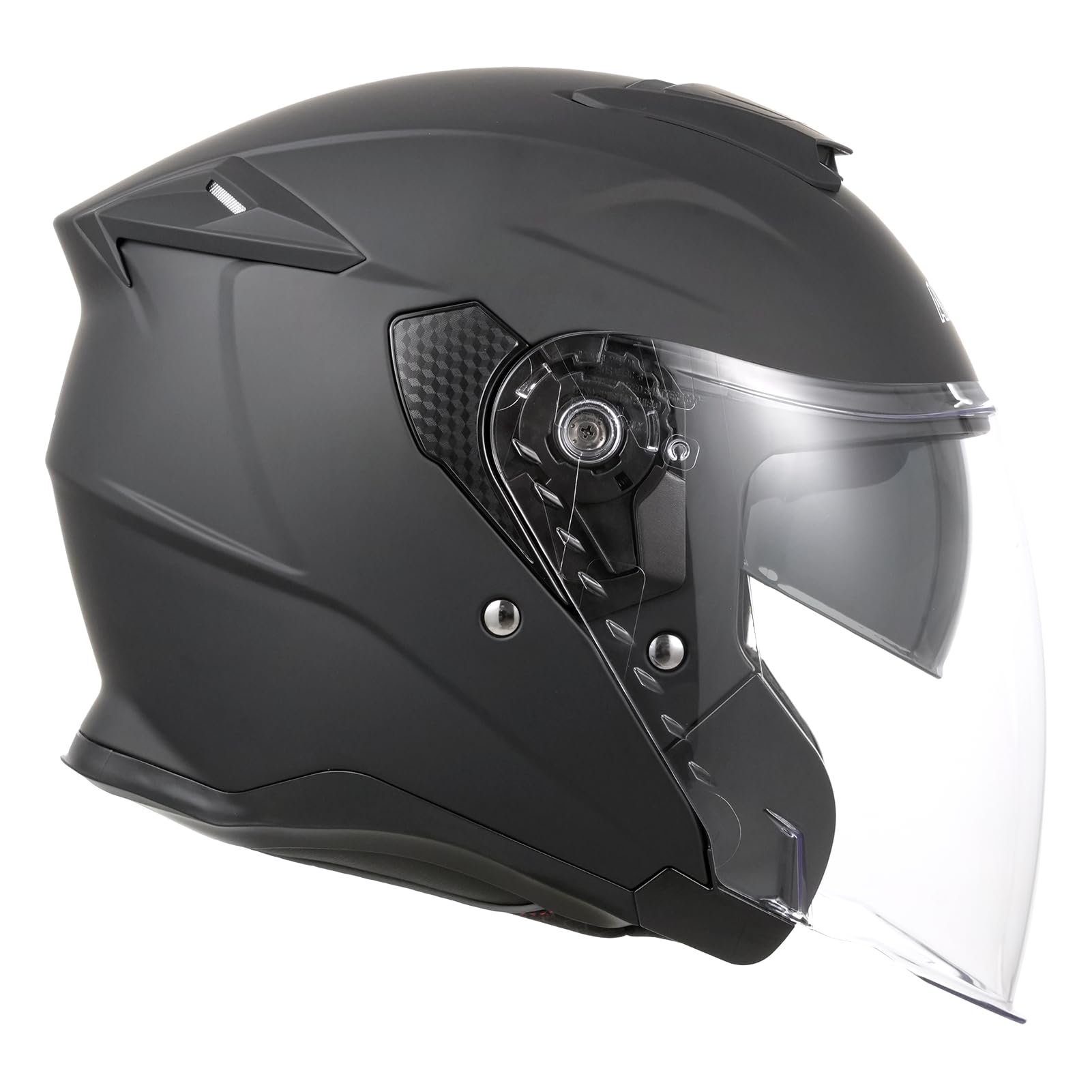Jethelm mit Visier & Sonnenblende ECE 22.06 - Rollerhelm für Mofa, Herausnehmbares Innenfutter, Modell 836