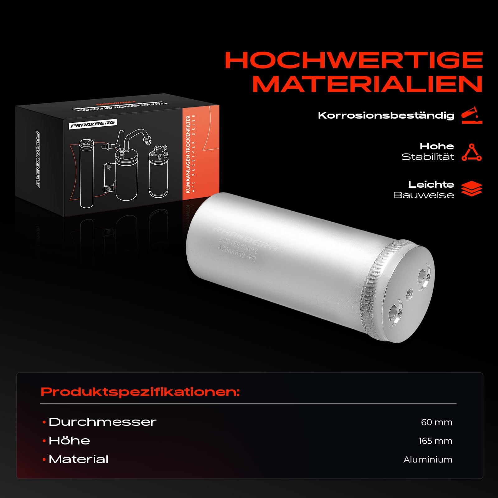Frankberg Essiccatore Climatizzatore Compatibile con Meriva Replace# 13128933,95437